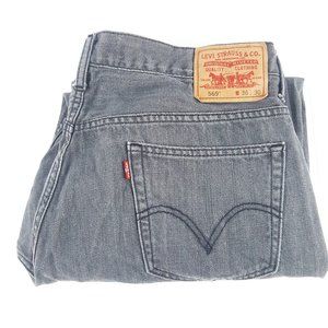 Levis 569 Mens Grey Jeans 36 x 30 Straight K12